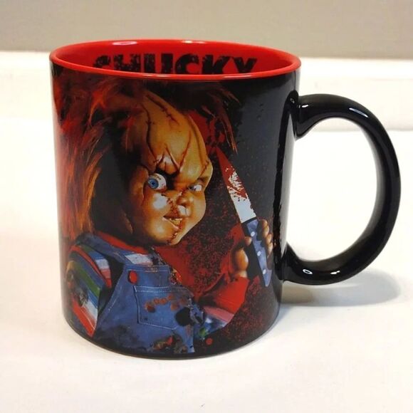 CHUCKY Childs Play Red Halloween Oversized Coffee Mug NWT - Picture 6 of 16